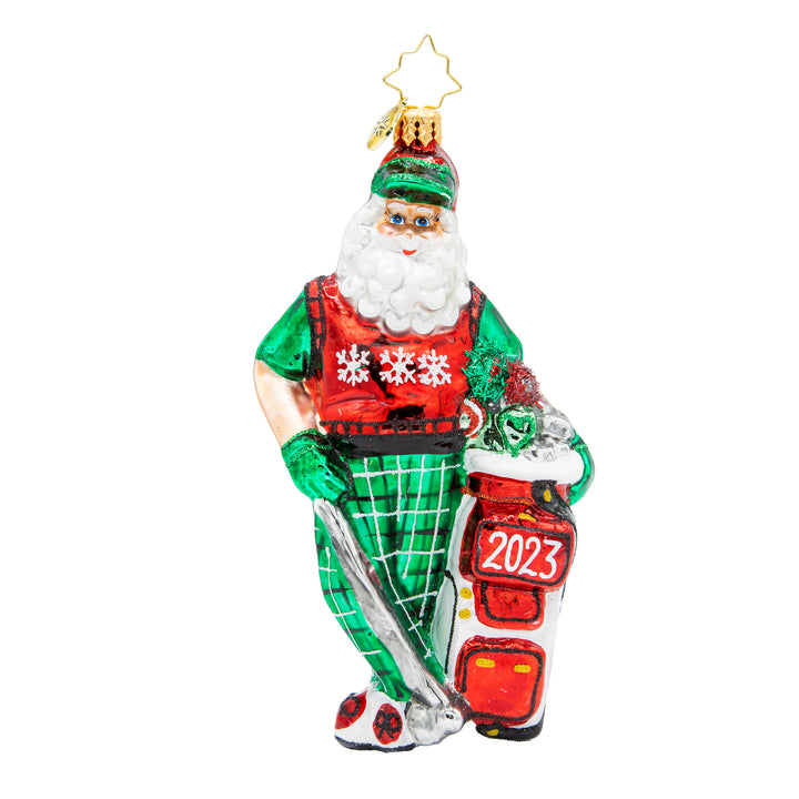 Jolly Golfer Santa Personalized
