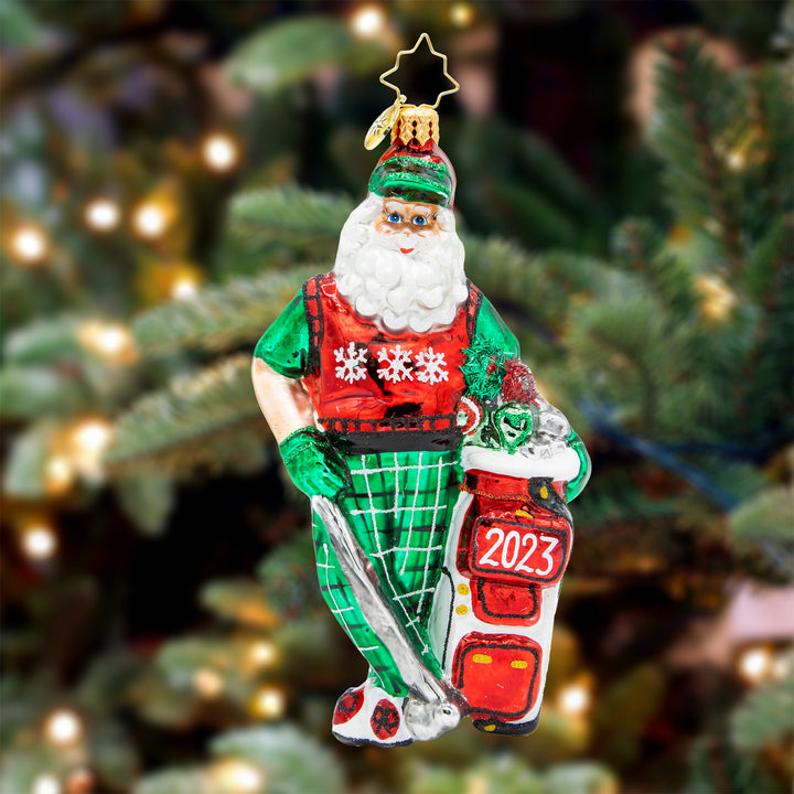 Jolly Golfer Santa Personalized