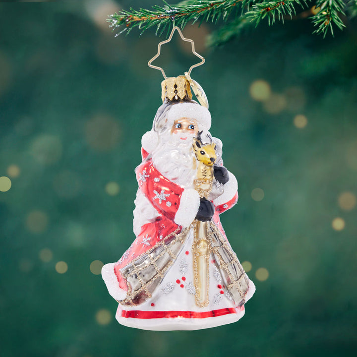 Front image - Winter Splendor Santa Gem - (Santa ornament)