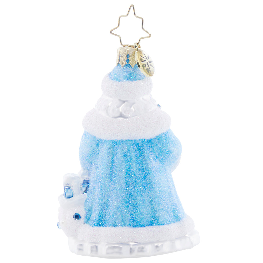 Back image - Frosty Father Christmas Gem - (Santa ornament)
