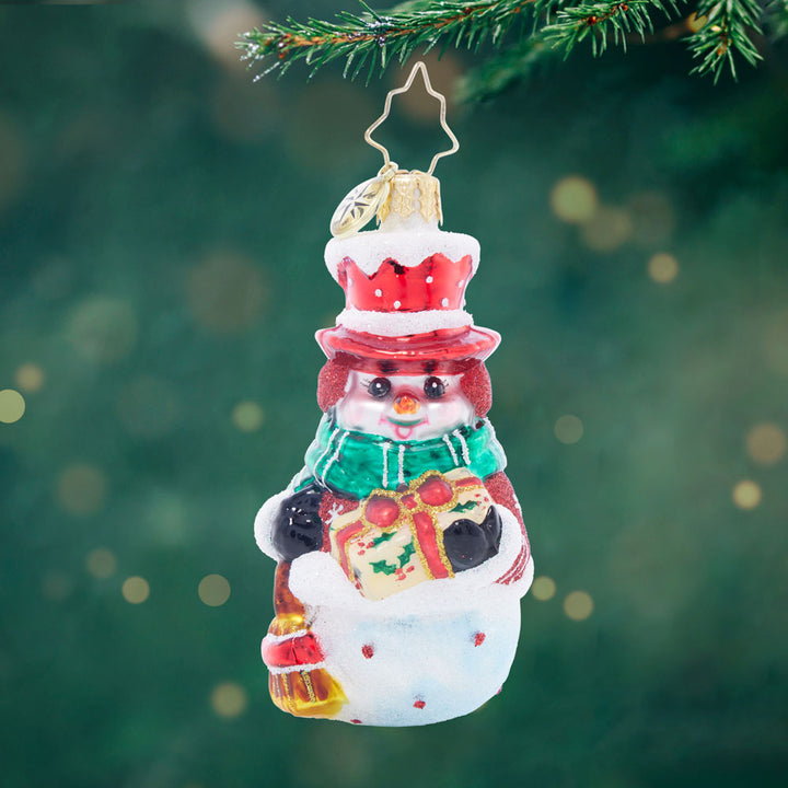 Front image - Christmas Joy Snowman Gem - (Snowman ornament)