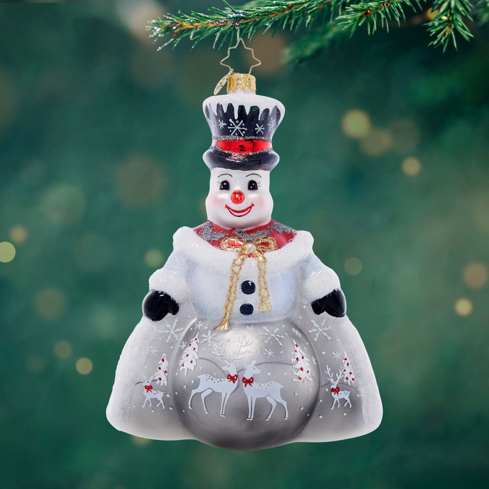 Front image - Frosted Holly Friend - (Snowman ornament)