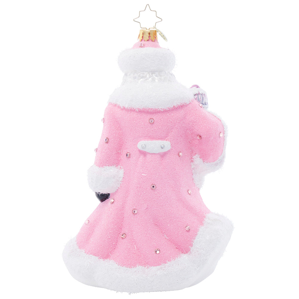 Back image - Santa's Pink Promise - (Santa ornament)