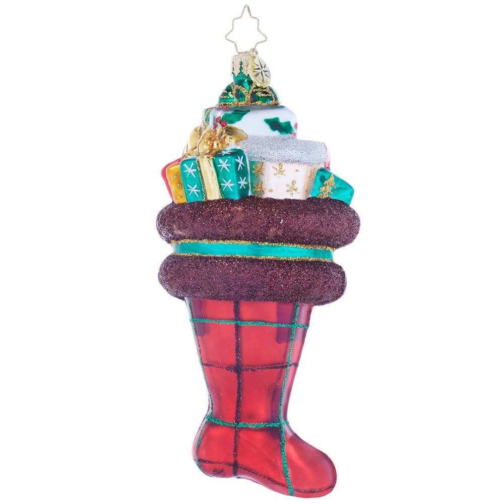 Back image - Festive Tartan Treasures - (Stocking ornament)