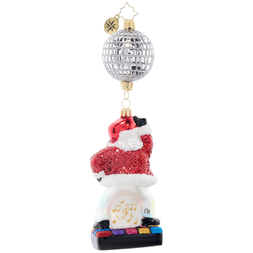 Front image - Dancing Disco Claus - (Santa ornament)