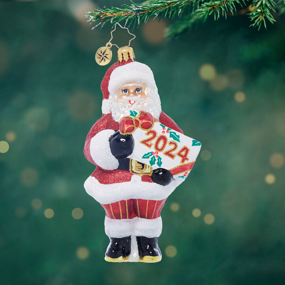 Front image - Santa's Special Gift 2024 - (Dated Santa ornament)