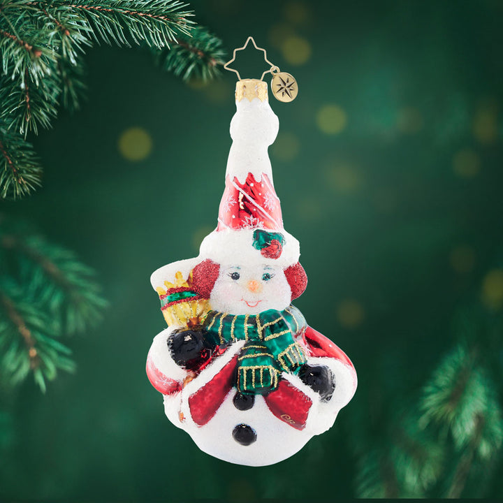 Front image - Swept Up Snowman - (Snowman ornament)