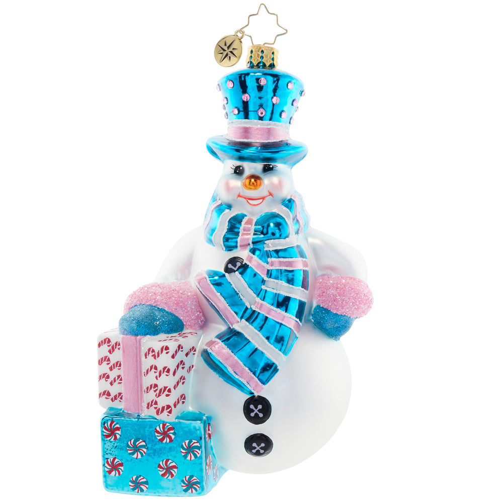 Front image - Top Hat Treasures - (Snowman ornament)