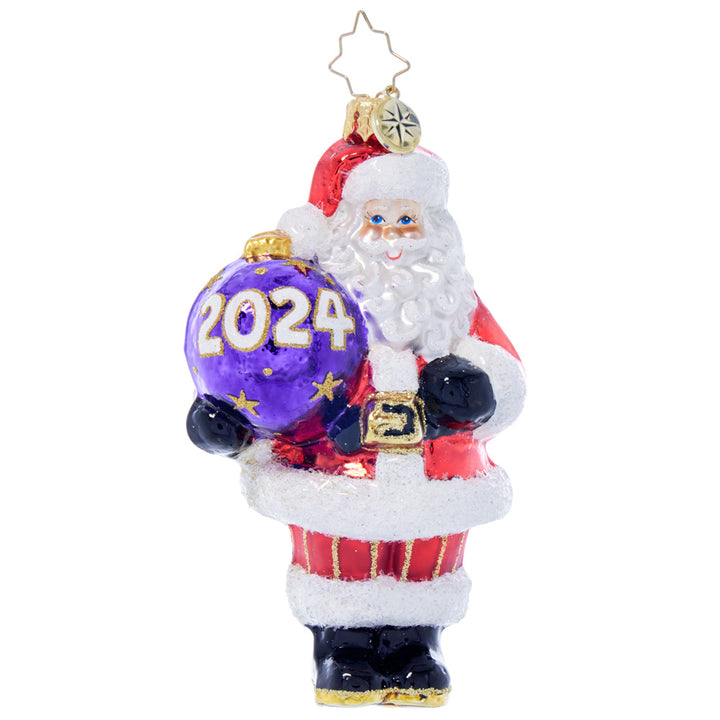 Front image - Santa's 2024 Keepsake - (Dated Santa ornament)