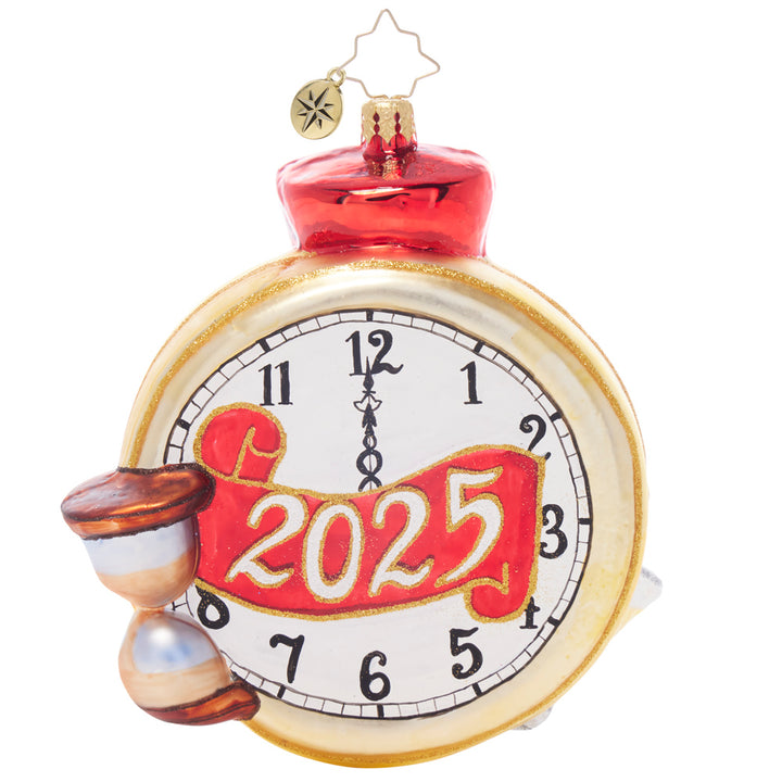 Back image - A 2025 Midnight Celebration - (Dated Santa ornament)
