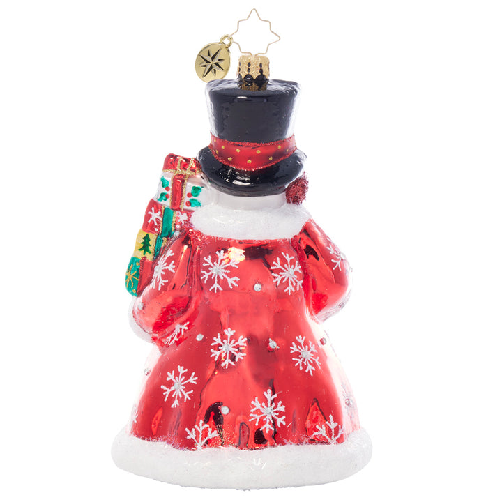 Back image - Gemstone Gentleman Snowman - (Snowman ornament)