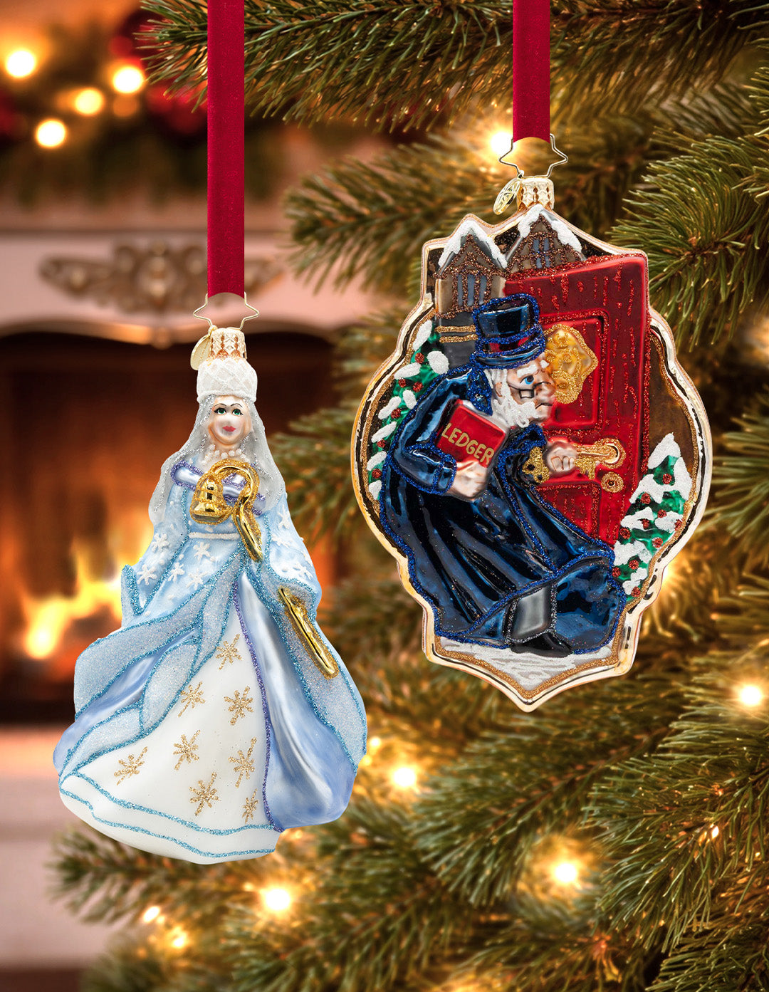 A Christmas carol ornaments