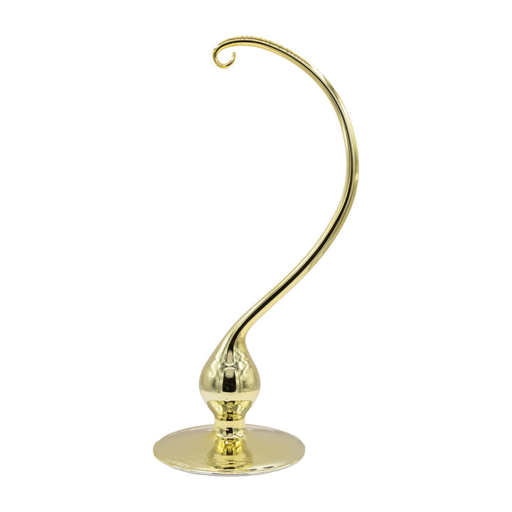 Large Glass Ornament Stand - Gold