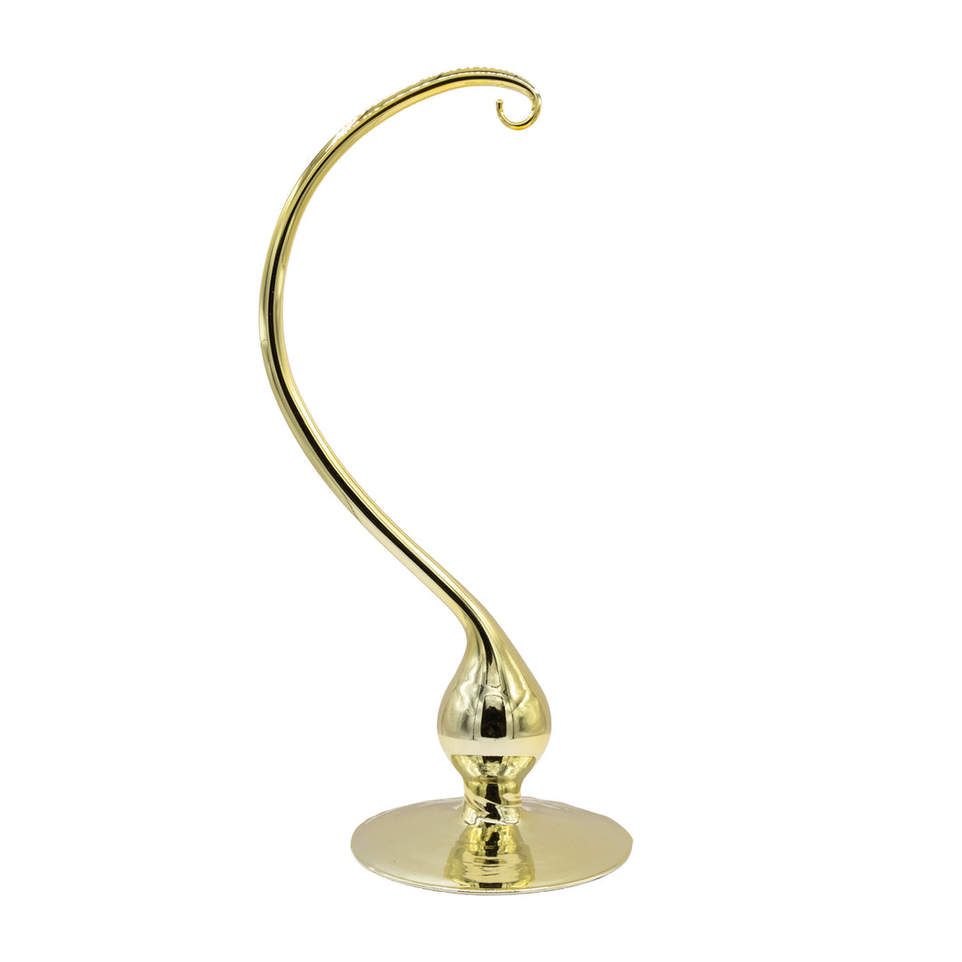 Large Glass Ornament Stand - Gold