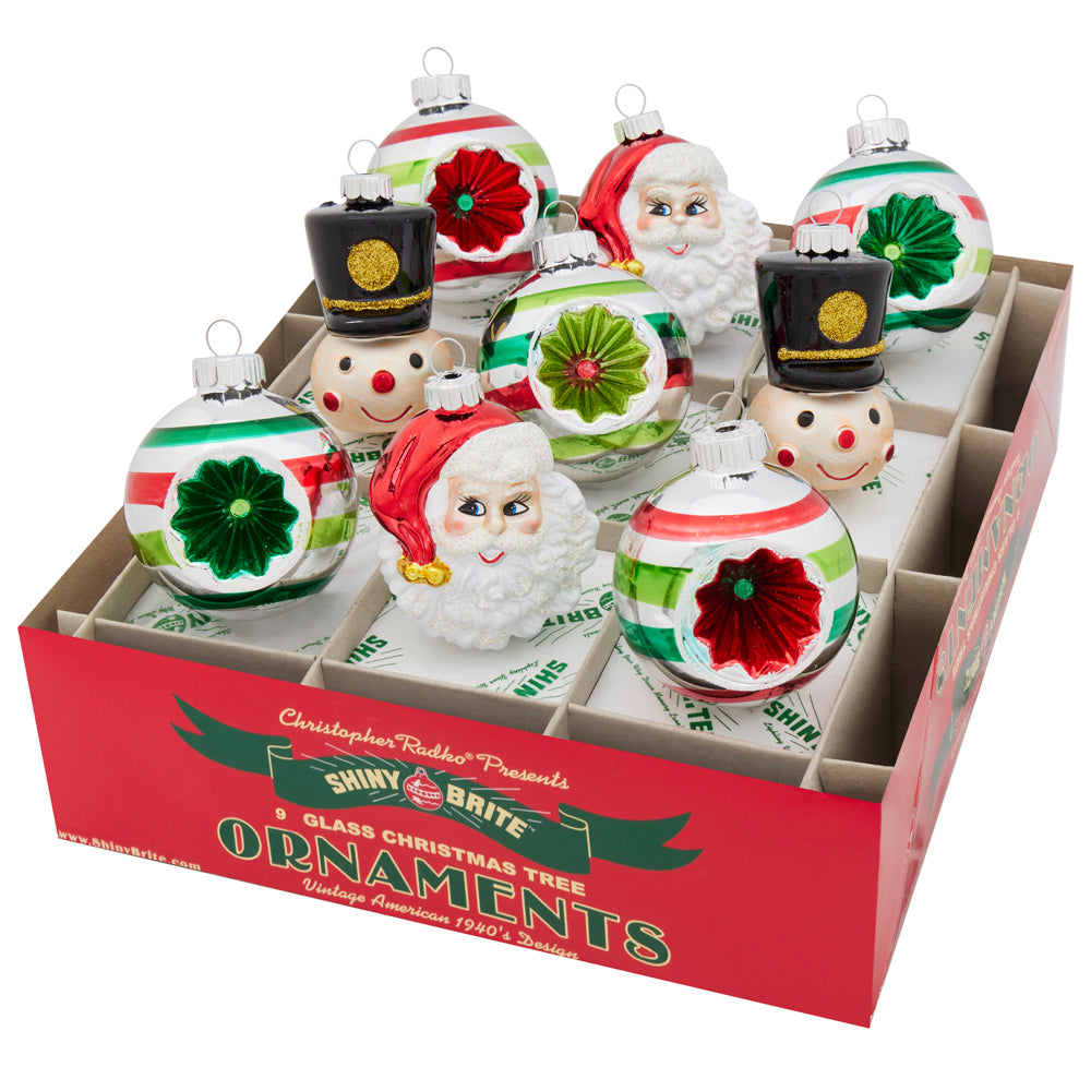 HOLIDAY SPLENDOR 9 COUNT 2.5" REFLECTOR  ROUNDS & FIGURES