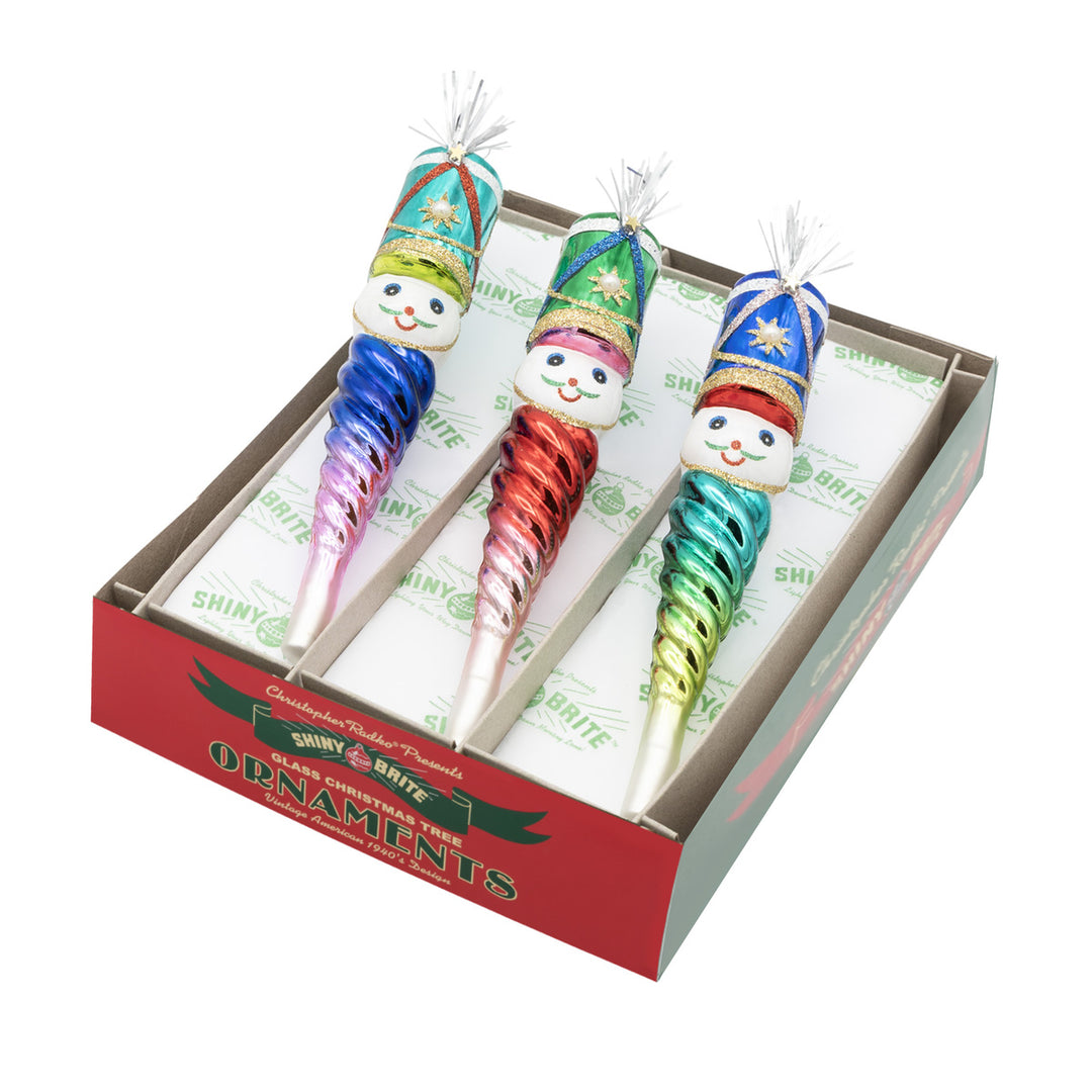 CHRISTMAS CONFETTI 3 COUNT 7" NUTCRACKER ICICLES
