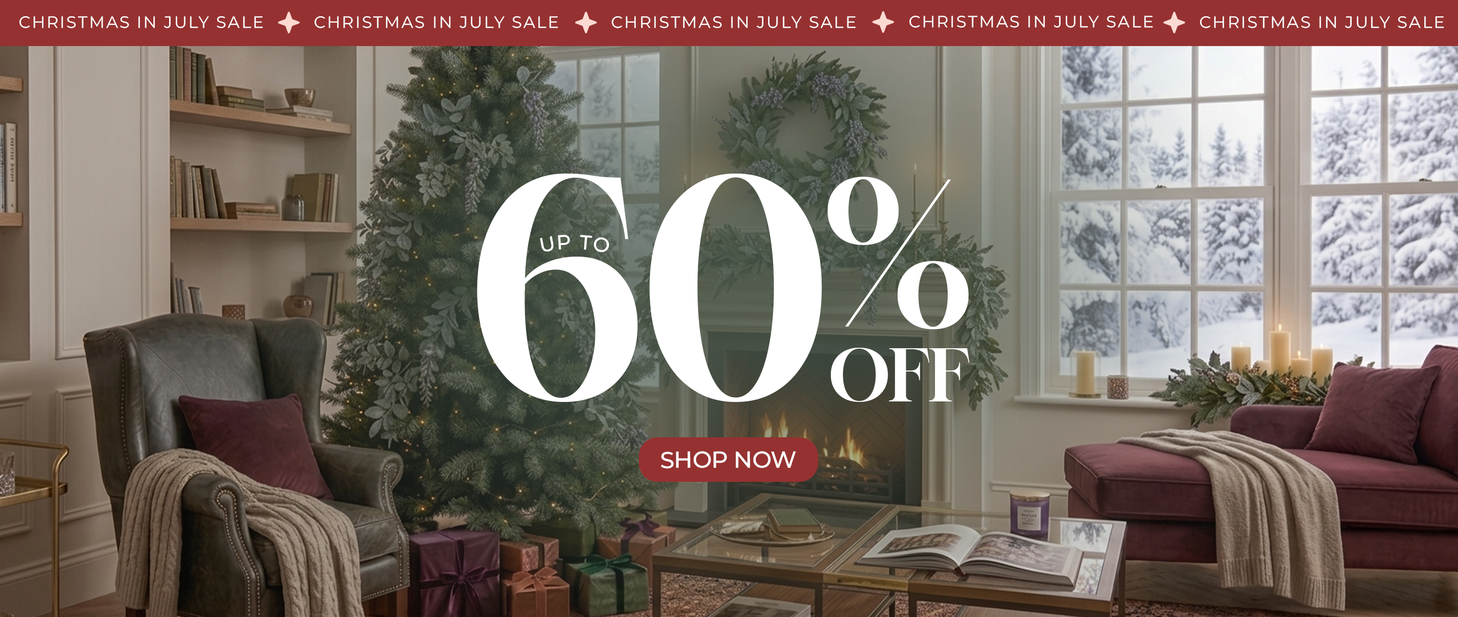 Christmas in July sale banner 