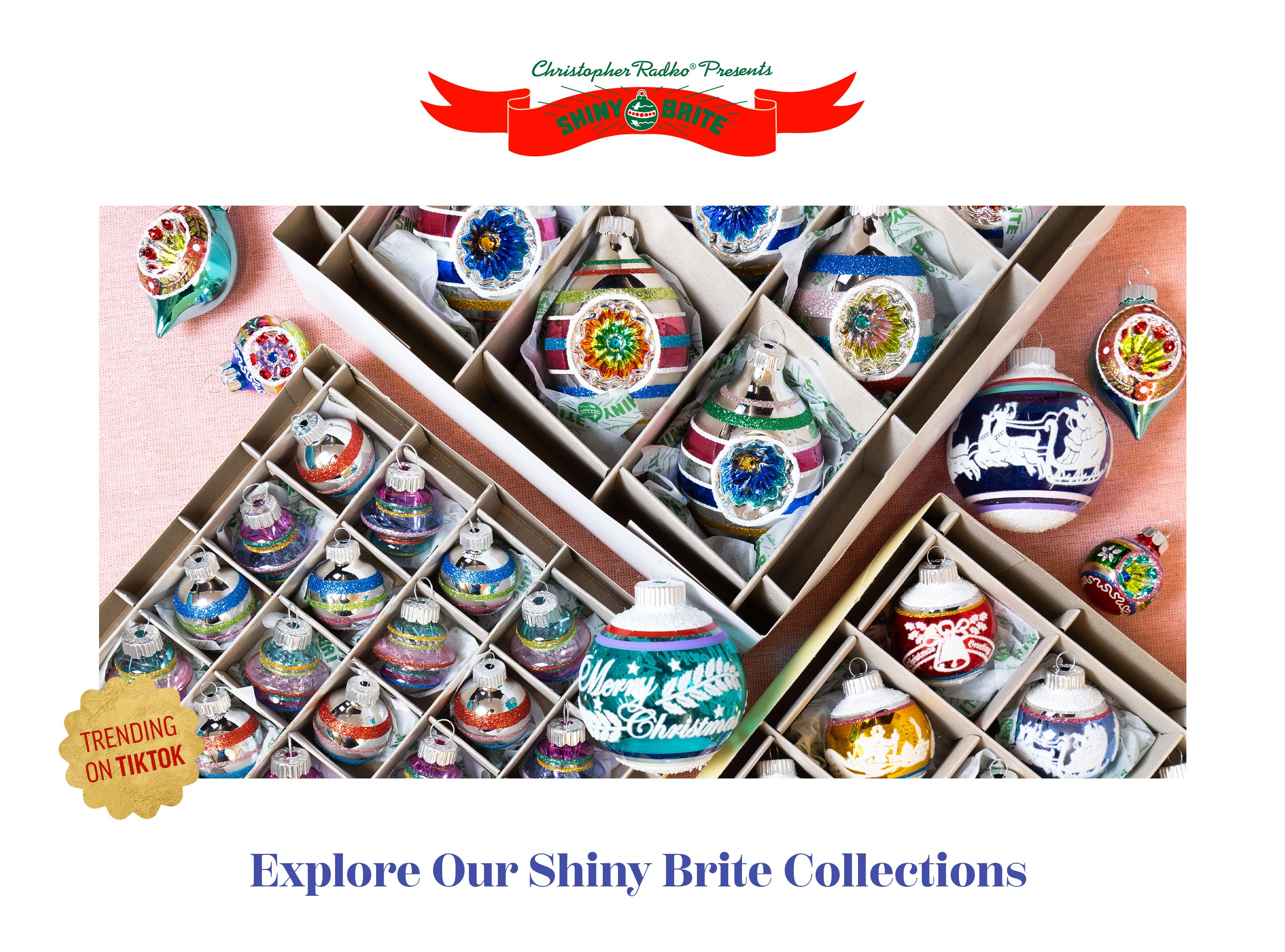 Shiny brite vintage-inspired ornaments