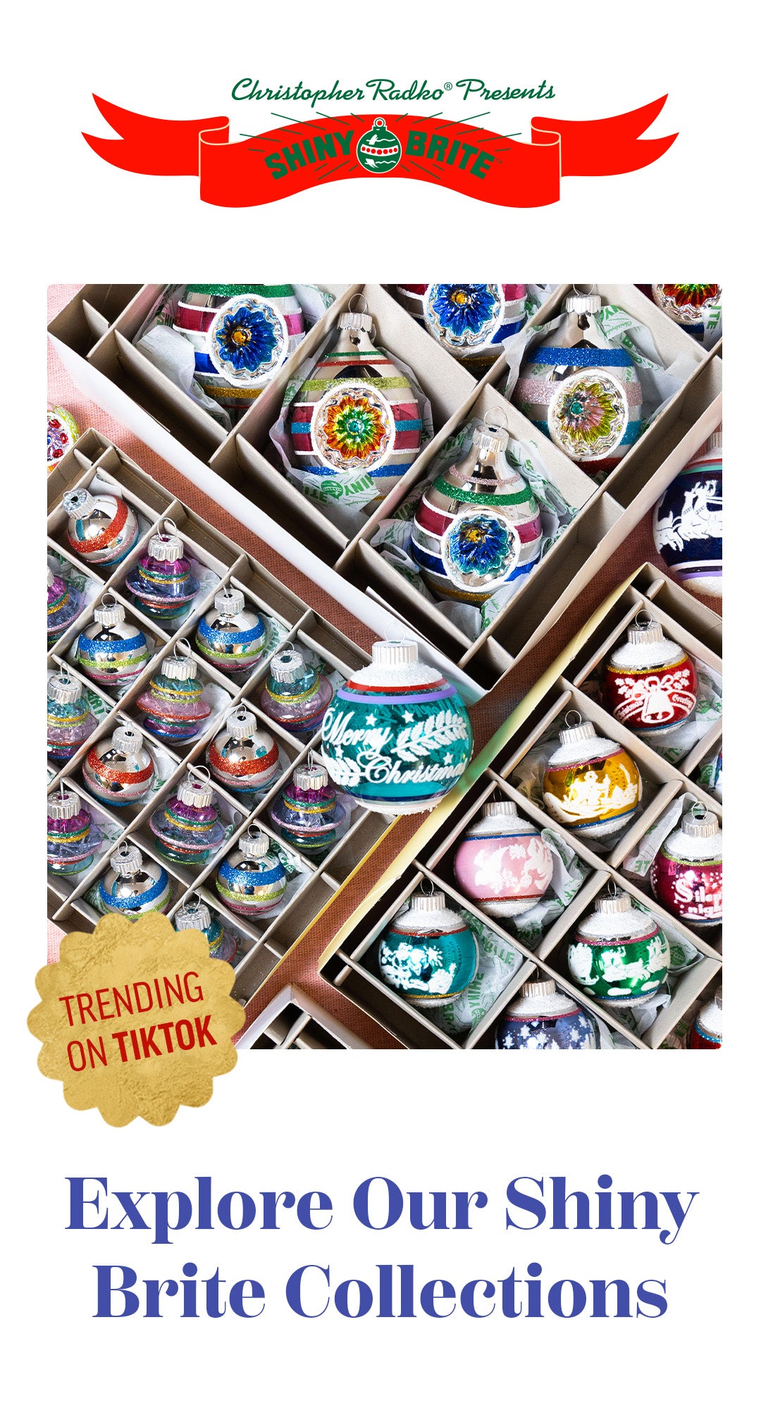 Shiny brite vintage-inspired ornaments