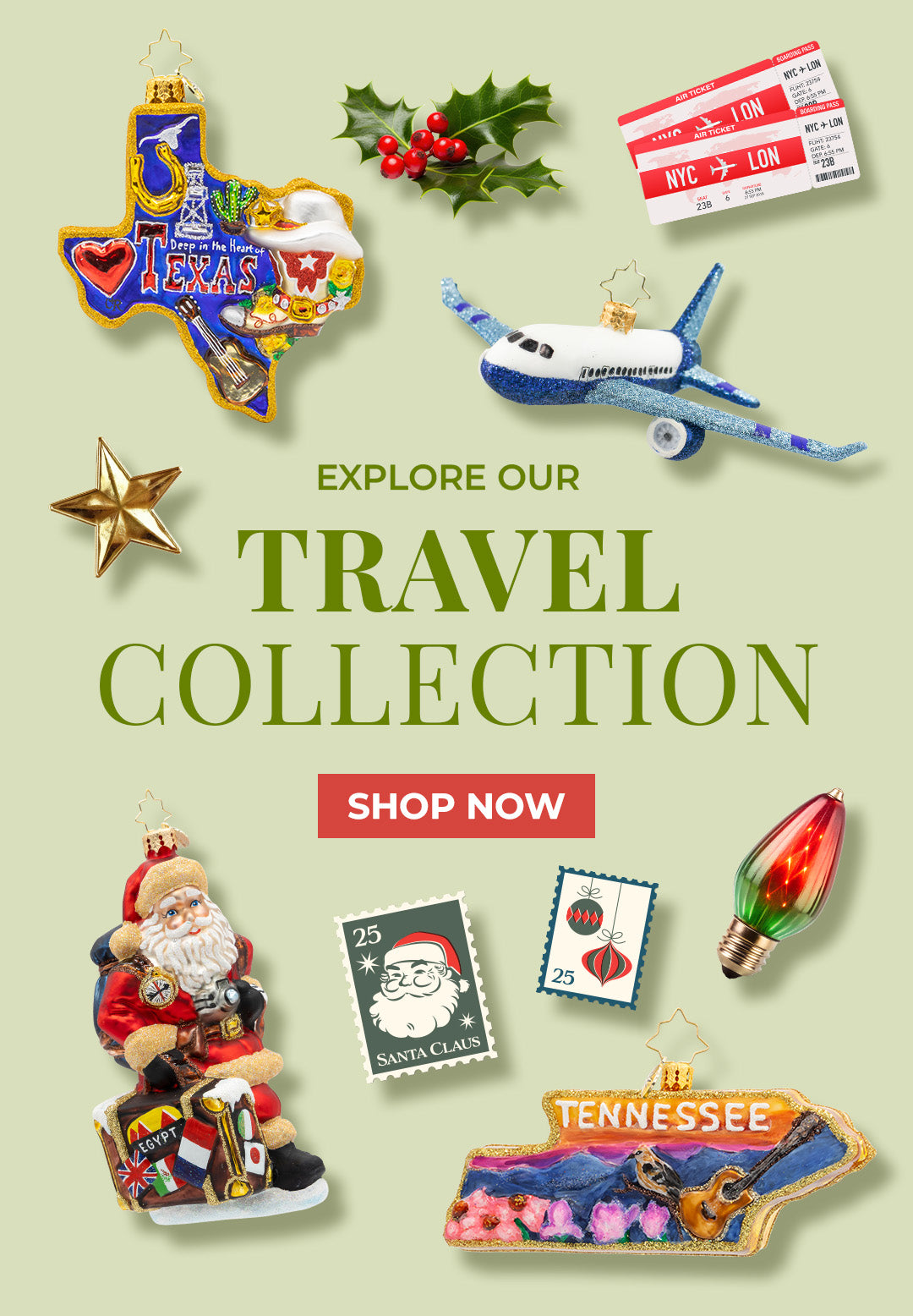 Website banner promoting Travel Collection 