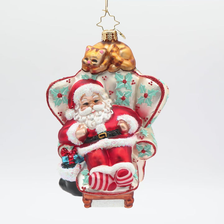 Cat Nap Santa