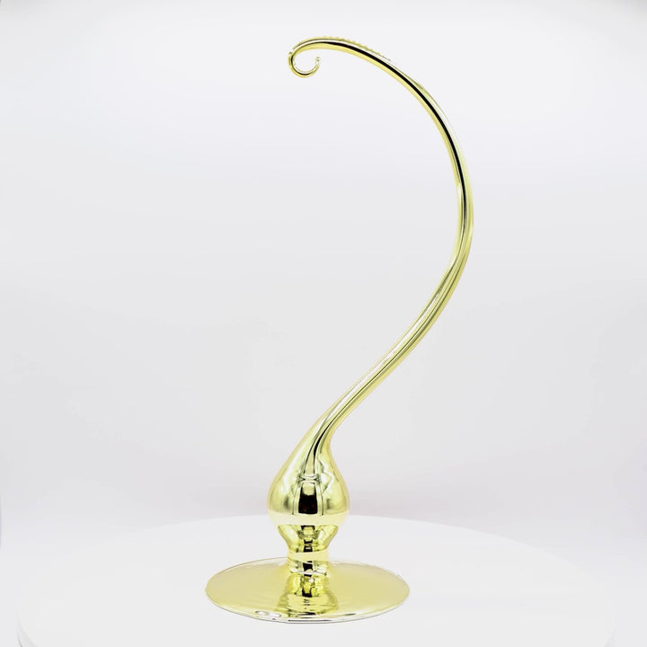Small Glass Ornament Stand - Gold