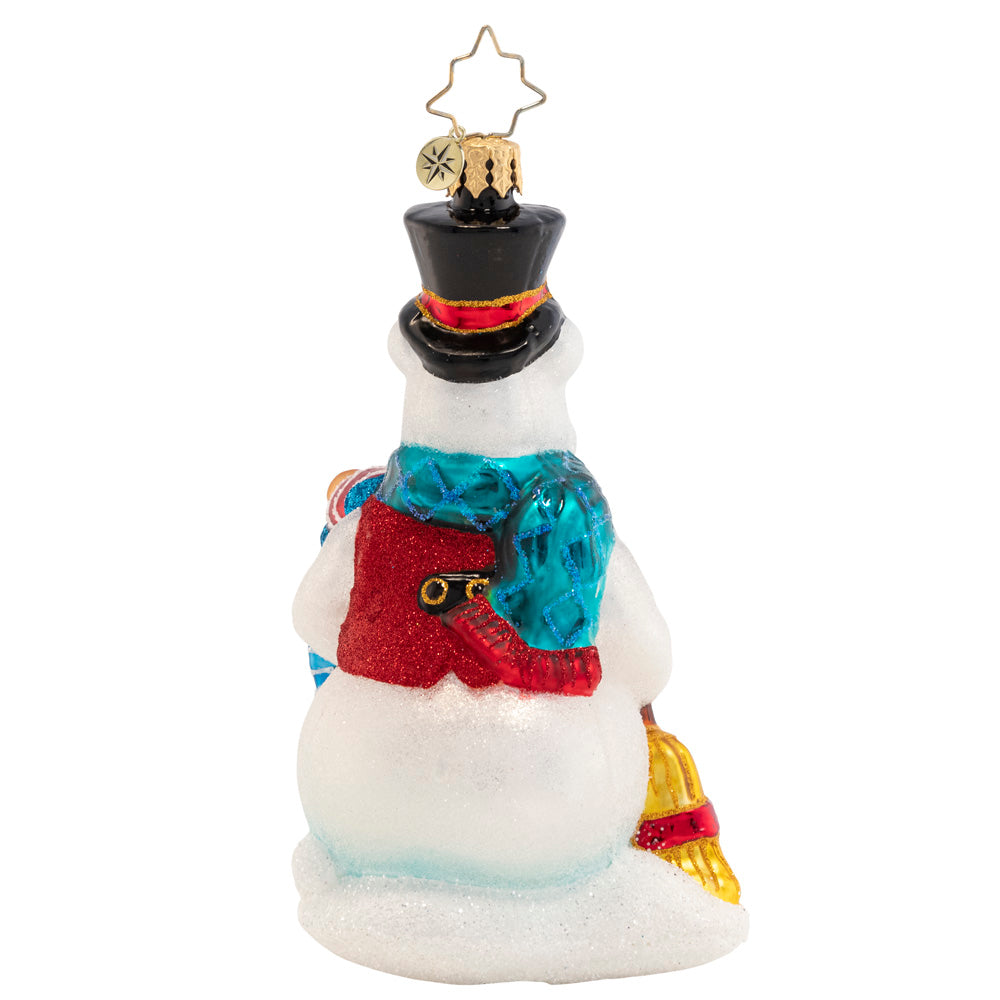 Back - Ornament Description - Frosty Fur Friends: Two sweet little snow-bears smile ear to ear, wishing you endless Christmas cheer and a very happy New Year.