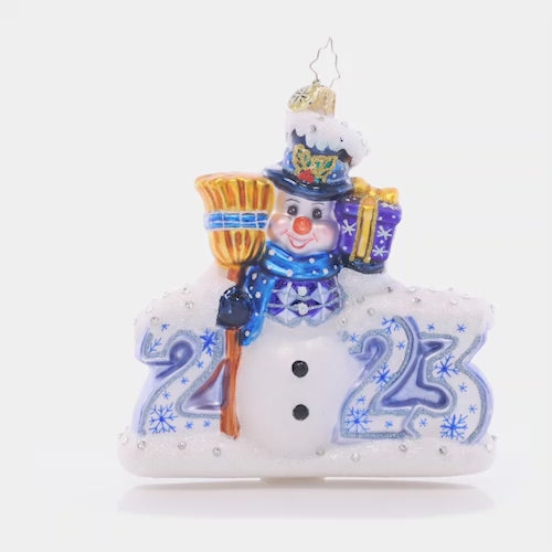Video - Ornament Description - Coolest Year Yet: This chilly chum is predicting that 2023 will be the coolest year yet! Celebrate the holiday season with this stunning, snow-covered ornament.